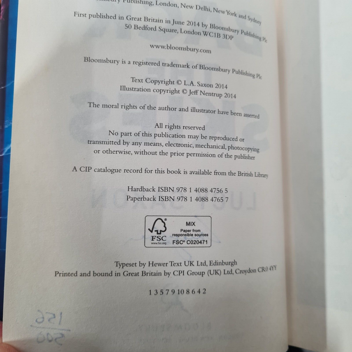 Take Back the Skies by Lucy Saxon SIGNED & NUMBERED UK 1st Editon Hardback