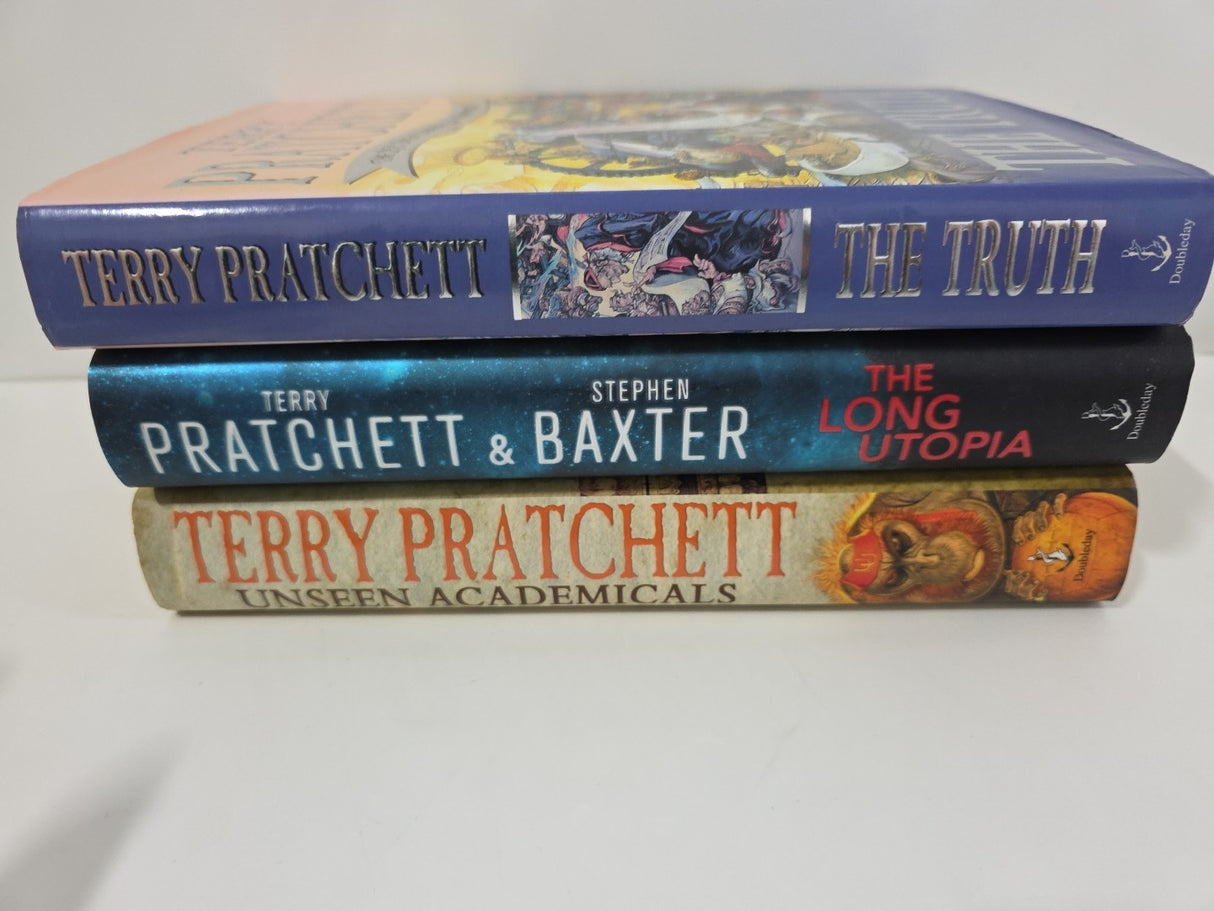 Terry Pratchett Book Bundle hardback x 3 The Truth, Unseen Academicals +