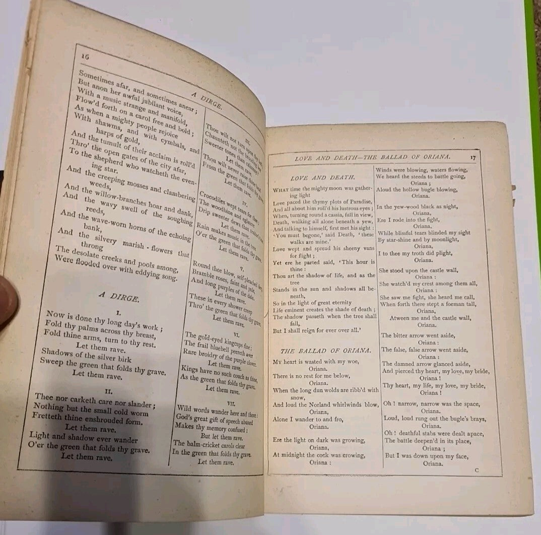 Tennyson's Works 1882 Kegan Paul Trench Antiquarian Hardback Poetry - Poor Cond