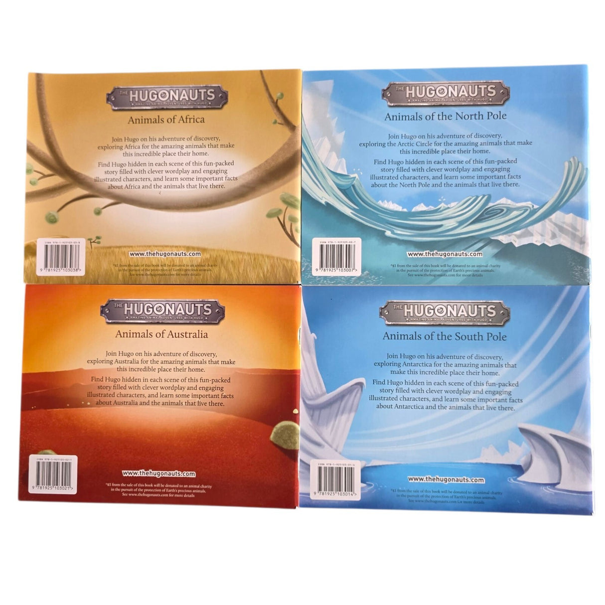 The Hugonauts Bundle x 4 Africa, Australia, South & North Pole By Morry & Swing