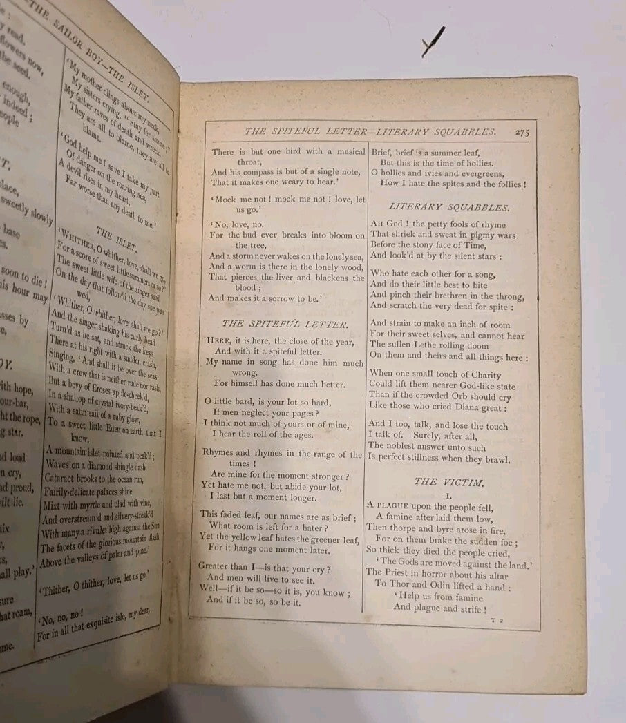 Tennyson's Works 1882 Kegan Paul Trench Antiquarian Hardback Poetry - Poor Cond