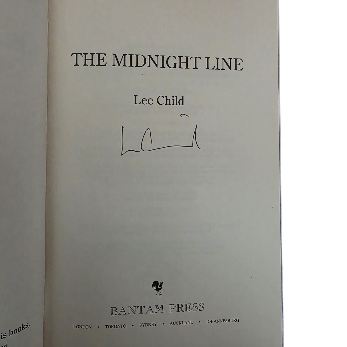Lee Child The Midnight Line: (Jack Reacher 22) Signed, Bantam Blue Edges HB