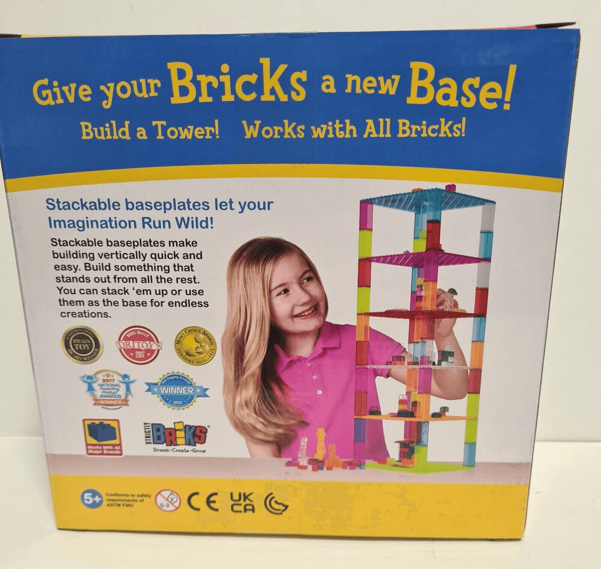 Strictly Briks Tower 6"x6" baseplates 50 Stackers - Brand New - Brand Compatible Larsen Bazaar