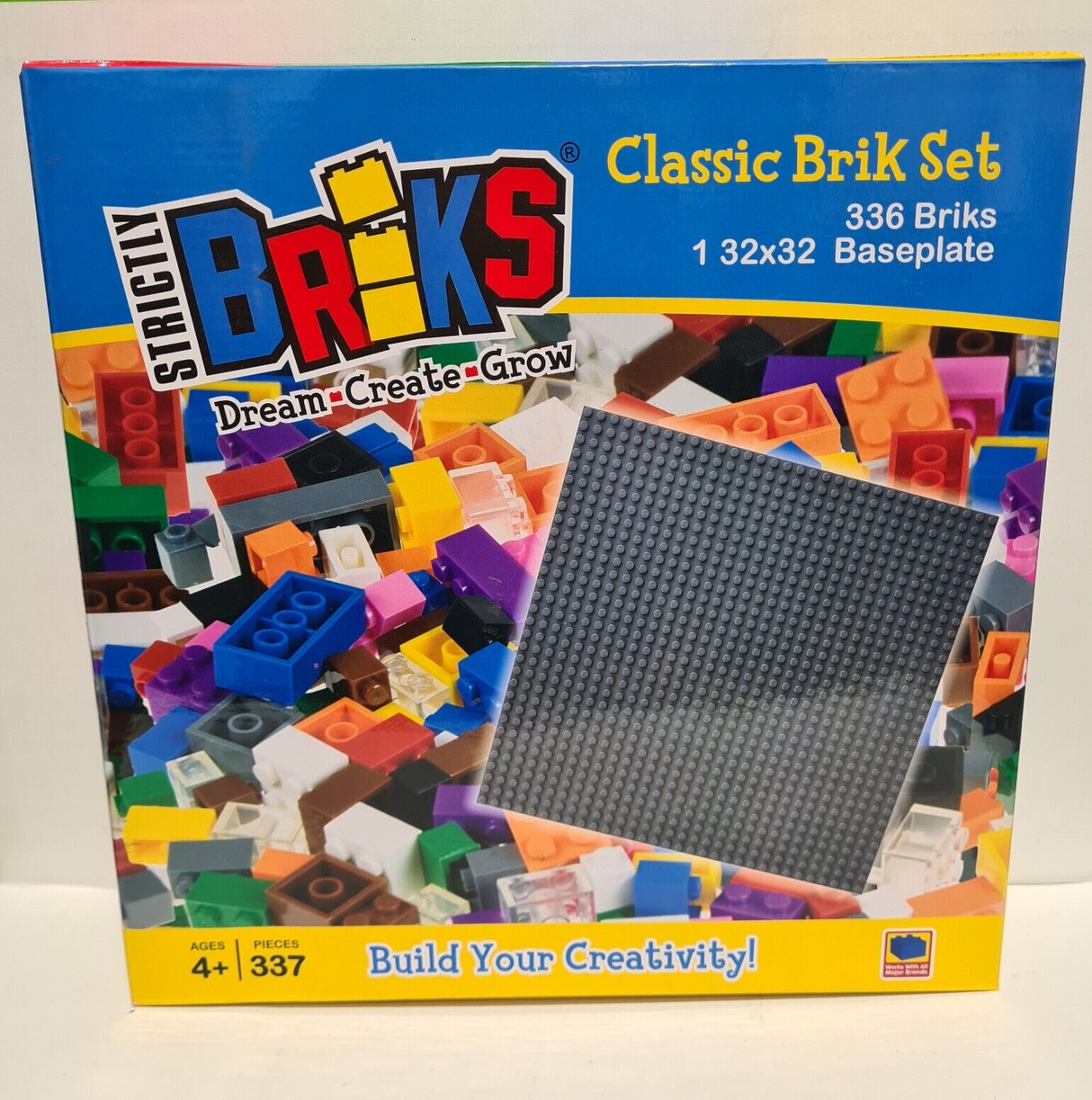 Strictly Briks 336 Piece Set & Baseplate - New Sealed - Big Brand Compatible Larsen Bazaar