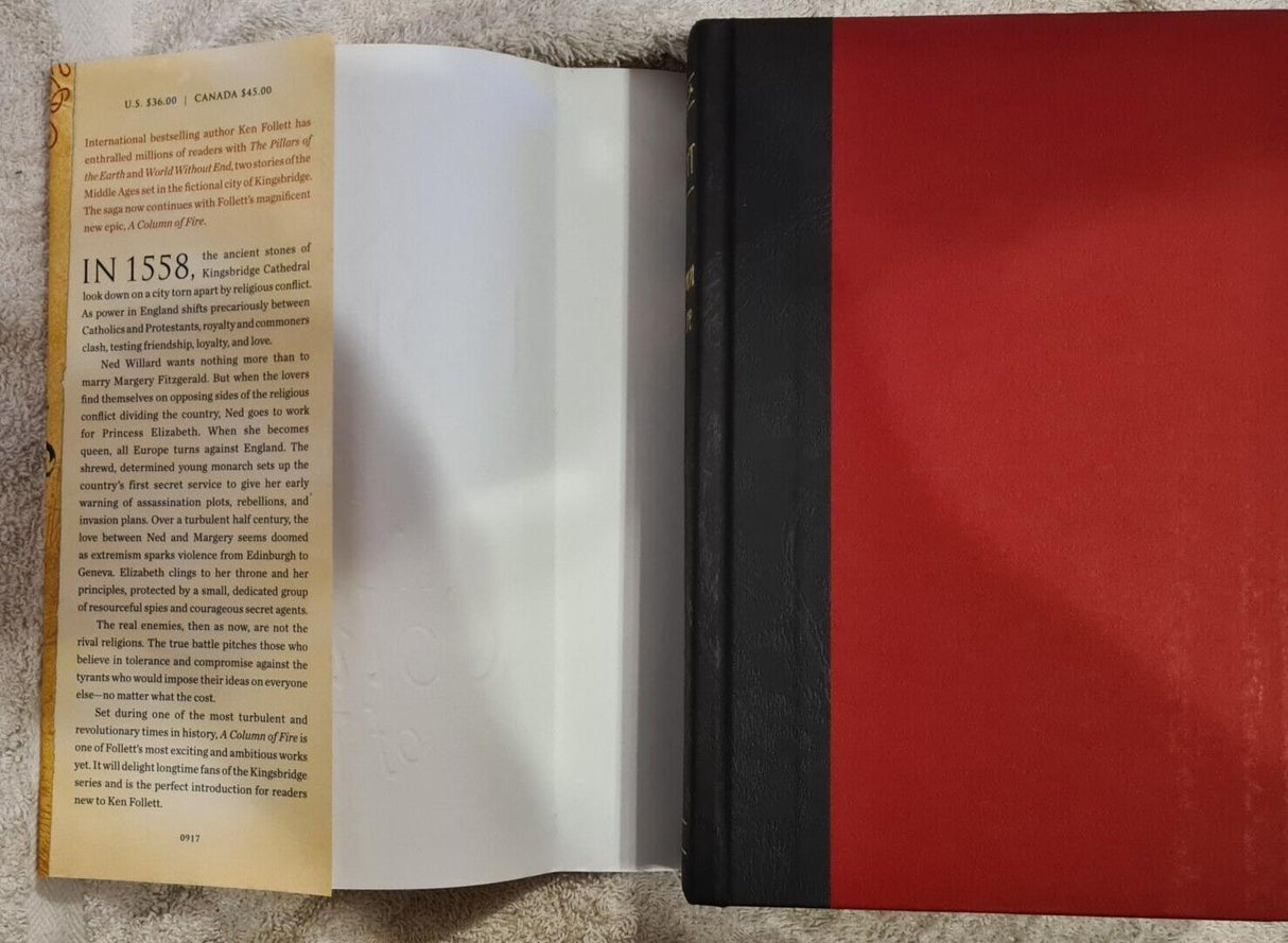 A Column of Fire by Ken Follett - Large Hardback - 4cm Thick - Brand New