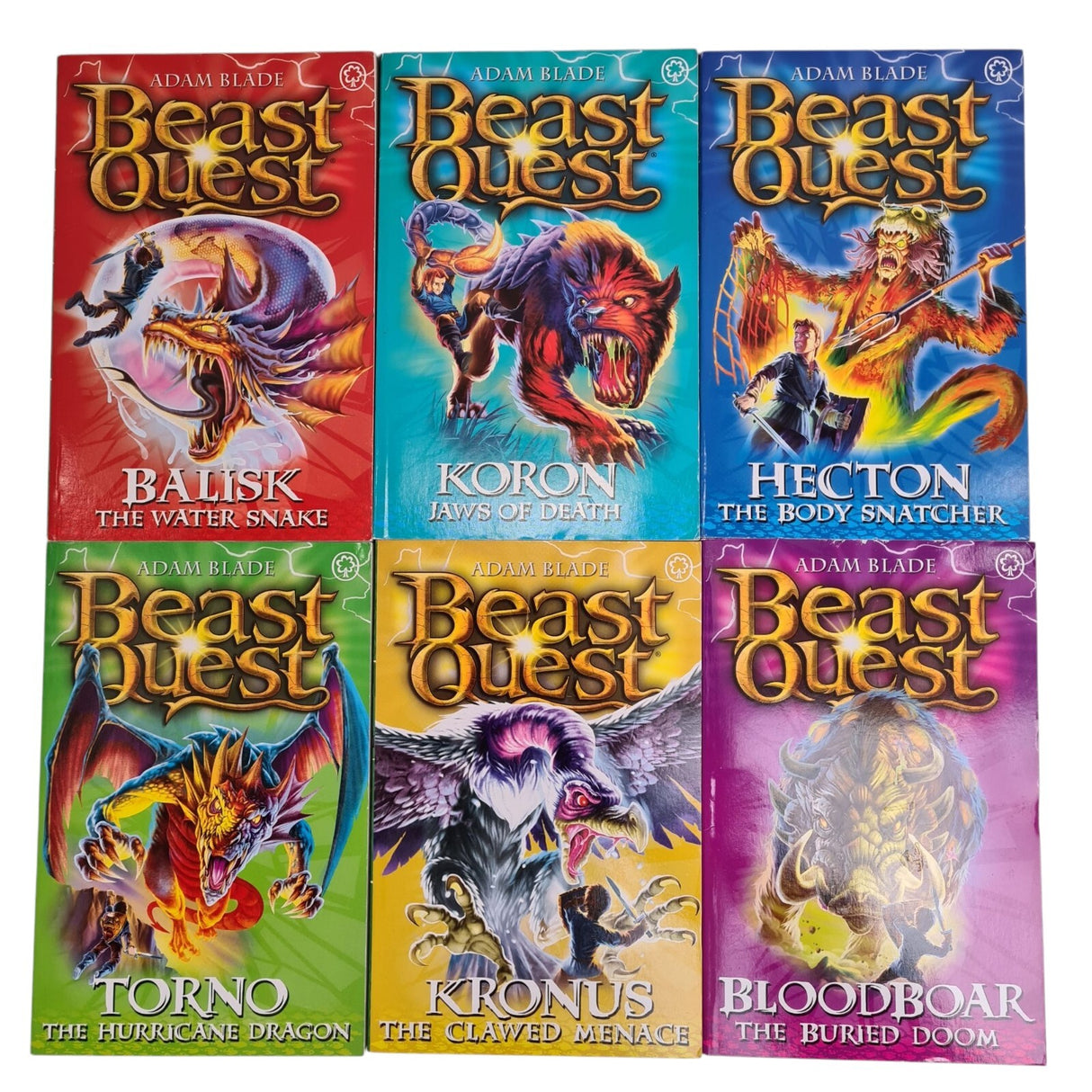 Beast Quest Series 8: Books 1-6 Paperback Book Set Balisk Koron Hecton Torno etc