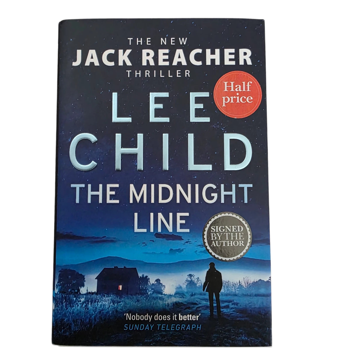 Lee Child The Midnight Line: (Jack Reacher 22) Signed, Bantam Blue Edges HB