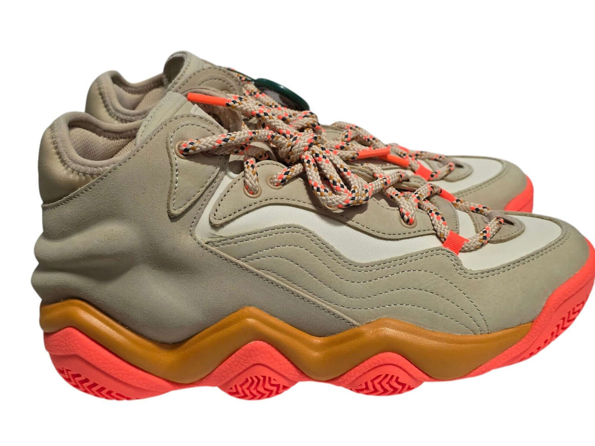 Adidas Ivy Park Top Ten 2000 high top basketball shoes in beige and orange, UK8 US8.5, new with tags and box.