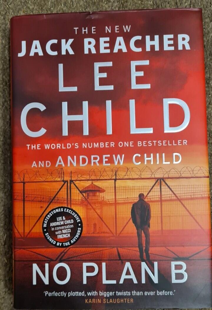 Lee & Andrew Child, No Plan B Hardback Book Authors Signed Book with Red Edges