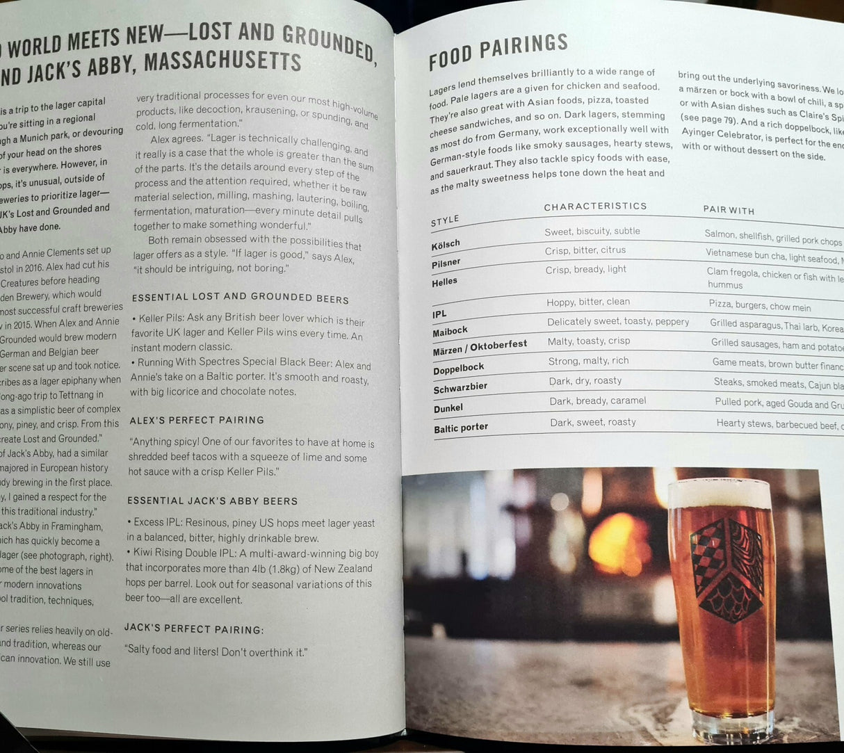 The Beer Lover's Table Seasonal Recipes and Modern Beer Pairings - Brand New