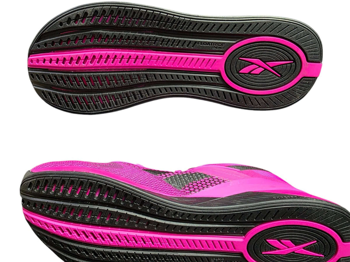 Reebok Nano X4 women's training shoes pink outsole features rubber grip for fitness and workout activities.