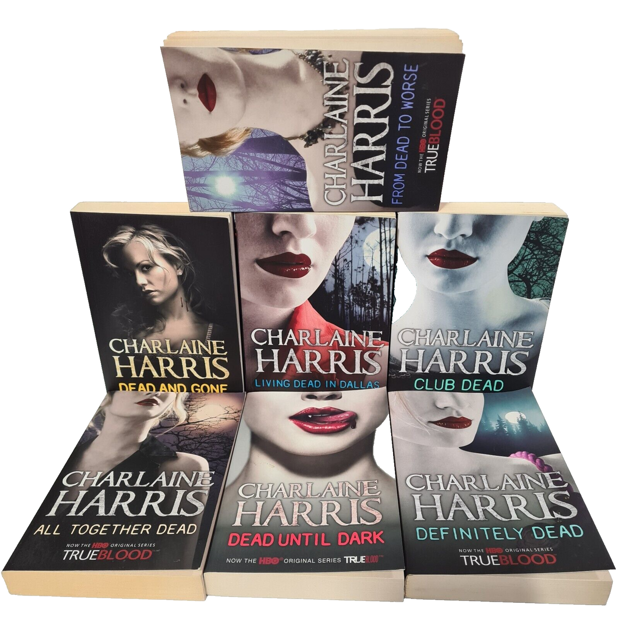 Charlaine Harris 7 x Paperback Bundle Book Set - HBO TrueBlood Series- Pre-Owned