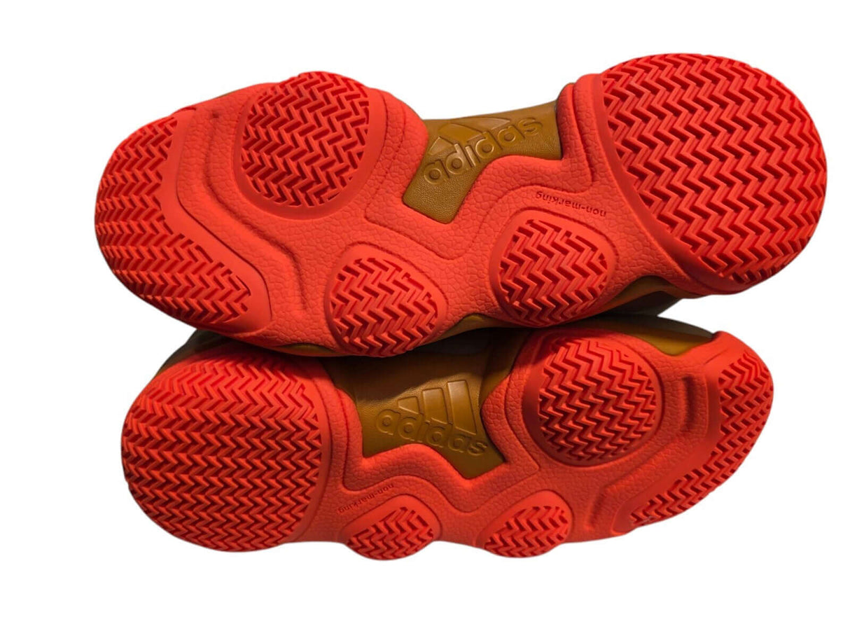 Adidas Ivy Park Top Ten 2000 basketball shoes, multicoloured sole with distinctive traction pattern.