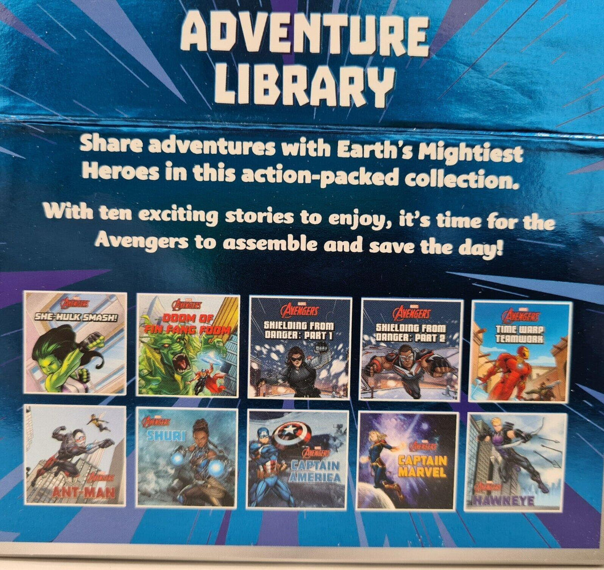 Marvel Avengers Adventure Book Library - 10 x Marvelous Stories Display Box -NEW