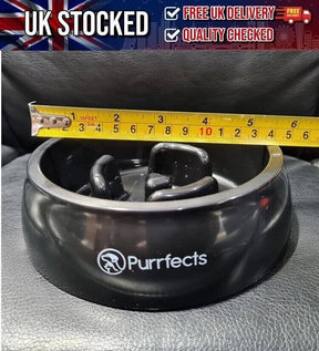 Slow feeder dog bowl designed to prevent choking and promote safer, healthier eating habits for dogs.