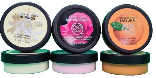 The Body Shop Body Butter 6 x 50ml (2 xSatsuma 2 xBritish Rose 2 xMoringa) NEW