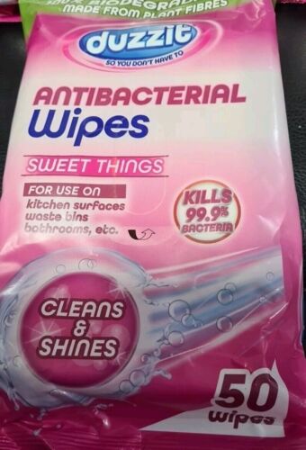 3 X 50 =150 Antibacterial Wipes Kills 99.9% Bacteria Biodegradeable Sweet Things