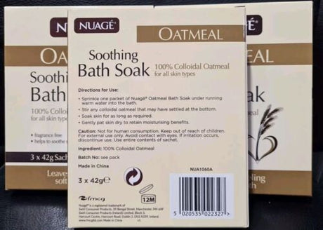 3 X 3 42G Nuage Colloidal Oatmeal  Soothing Bath Soak  For All Skin Types