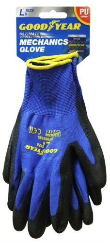 Goodyear Nylon PU Gloves M, L, XL -  Builder, Gardening, Mechanics and warehouse