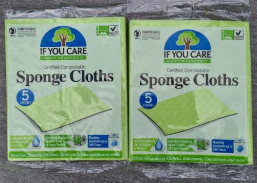 If You Care Compostable Sponge Cloths pack of 5 X 2 packs - ECO - NEW