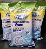 3 X 50 = 150 Antibacterial Wipes 99.9%, Biodegradeable Made From Plant Fibres