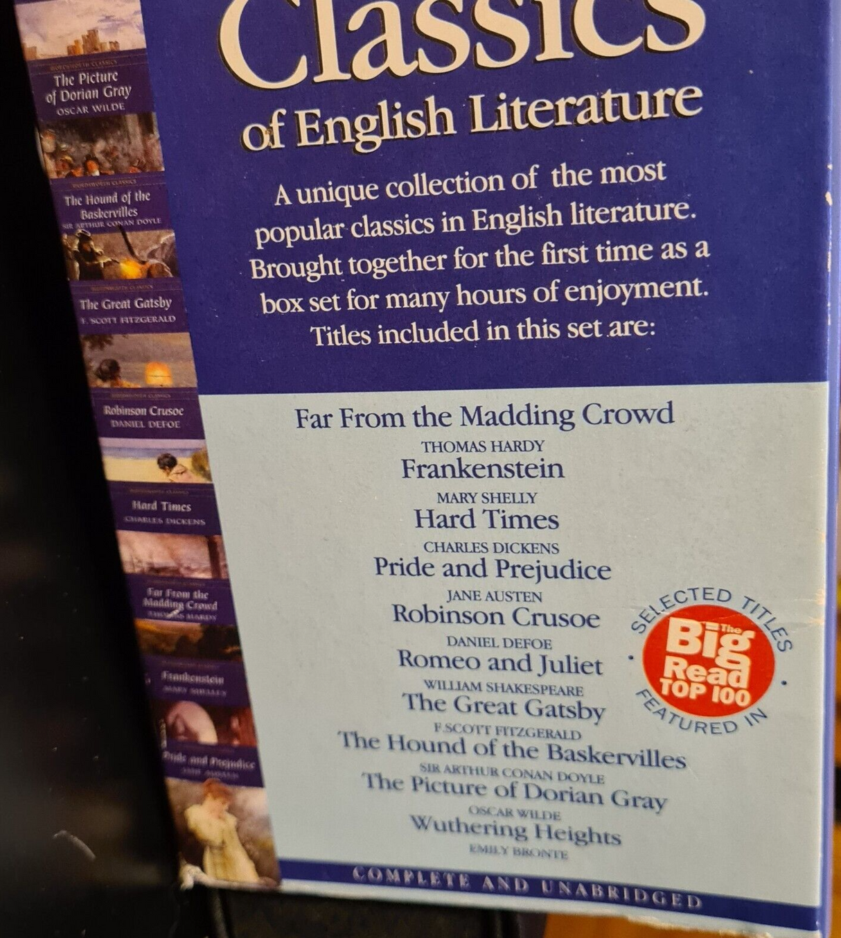 Wordsworth Classics 10 Book Paperback Boxset Pre-Owned