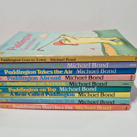 9 x Vintage Paddington Paperback Books By Michael Bond Publised by Young Lions