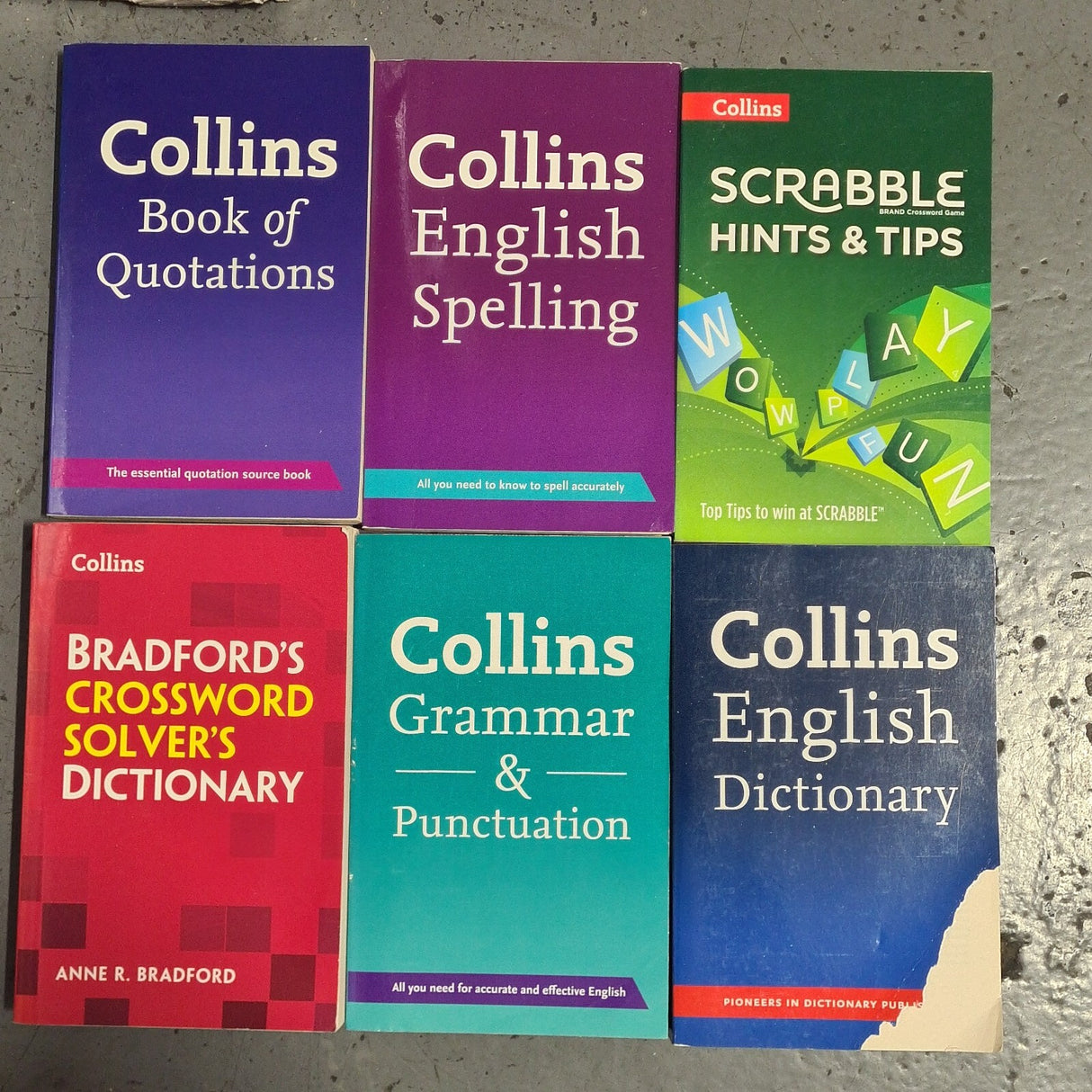 Collins Home Reference Set 6 Paperback Books,  - one cover corner missing