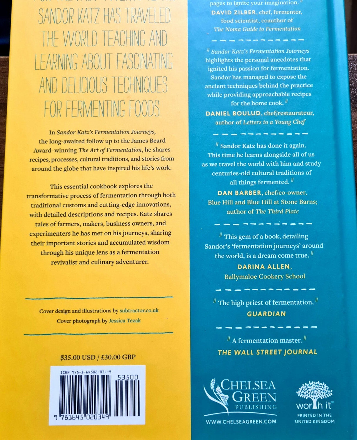Sandor Katz's Fermentation Journeys Recipes, Techniques and Traditions Brand New