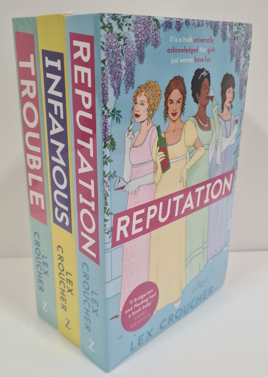 Lex Croucher 3 Paperback Book Collection Set Trouble Infamous and Reputation NEW