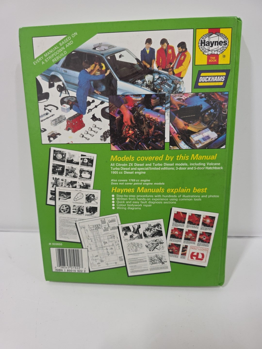 Citroën ZX 91 To 93 Diesel Haynes Service and Repair Manual Book