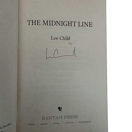 Lee Child The Midnight Line: (Jack Reacher 22) Signed, Bantam Blue Edges HB