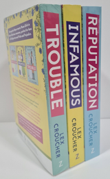 Lex Croucher 3 Paperback Book Collection Set Trouble Infamous and Reputation NEW