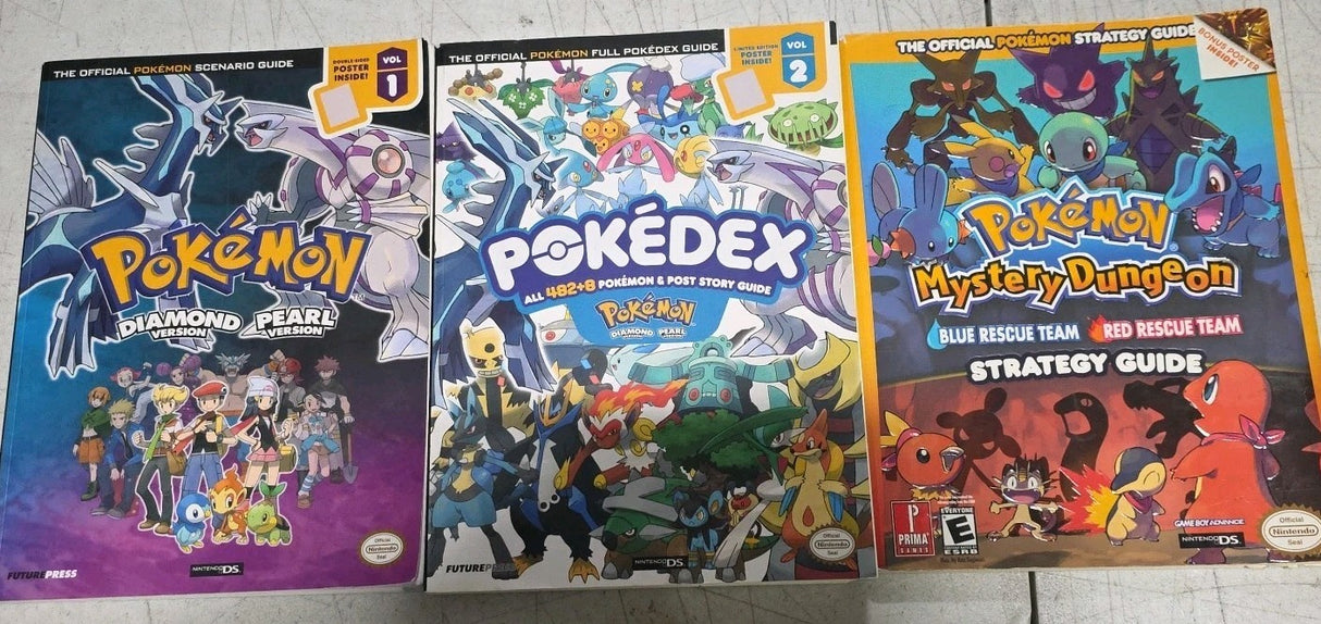 Pokemon Guide book set vol 1 & 2 mystery dundeon No posters