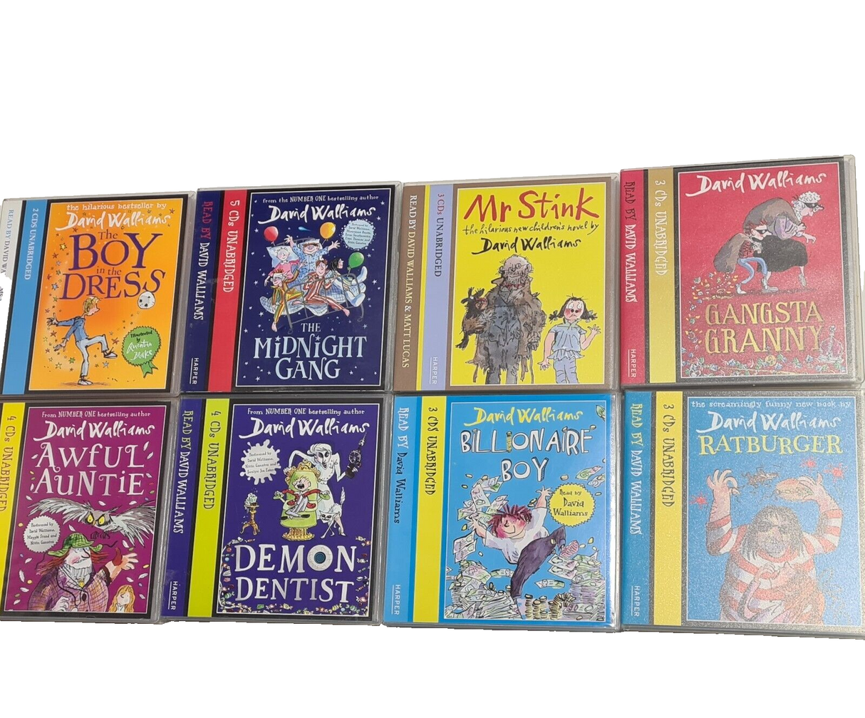 David Walliams Audo Book CD Bundle x 8 - Pre-Owned