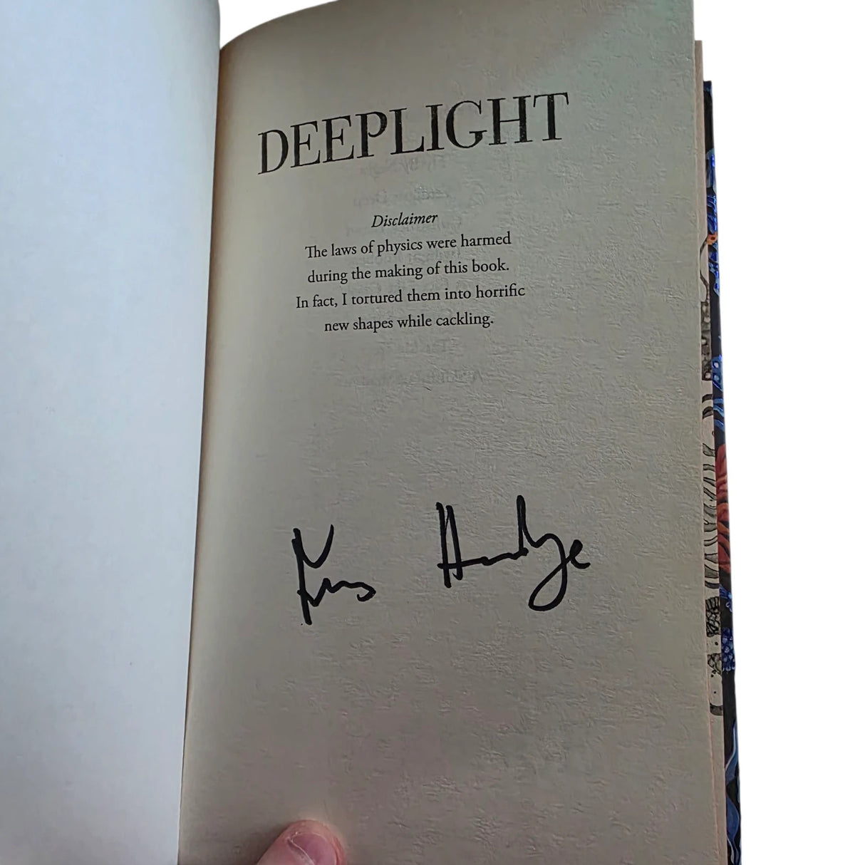 Deeplight by Frances Hardinge, Hardcover, First UK Edition, SIGNED Waterstones