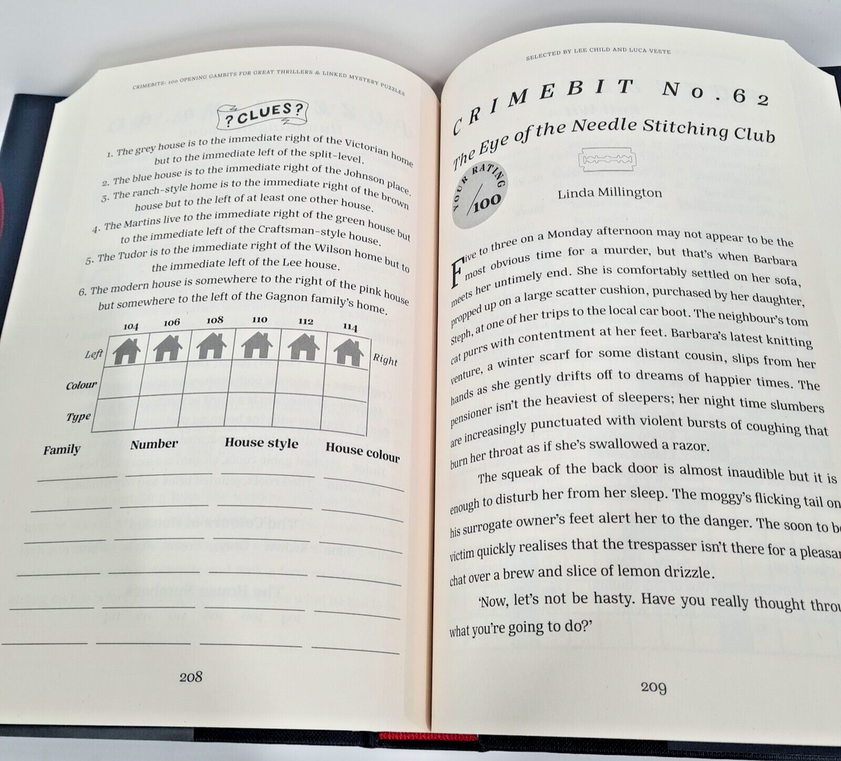 Crimebits 100 Opening Gambits Great Thrillers & Puzzles by Lee Child HardBack