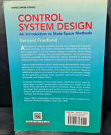 Control System Design An Introduction to State-Space Methods - Pre-Owned