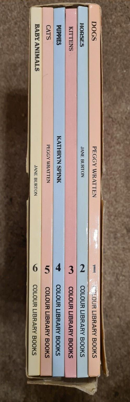 Colour Nature Library Boxset 6Book Kittens Dogs Horses Cats Puppies Baby Animals