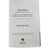 One Shot Business Case for Success - Hardback Book By Michael Ede- New