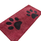 FCSDETAIL Red with Black Paws Dirt Trapper Indoor Door Mat / Rug 80 x 178 cm