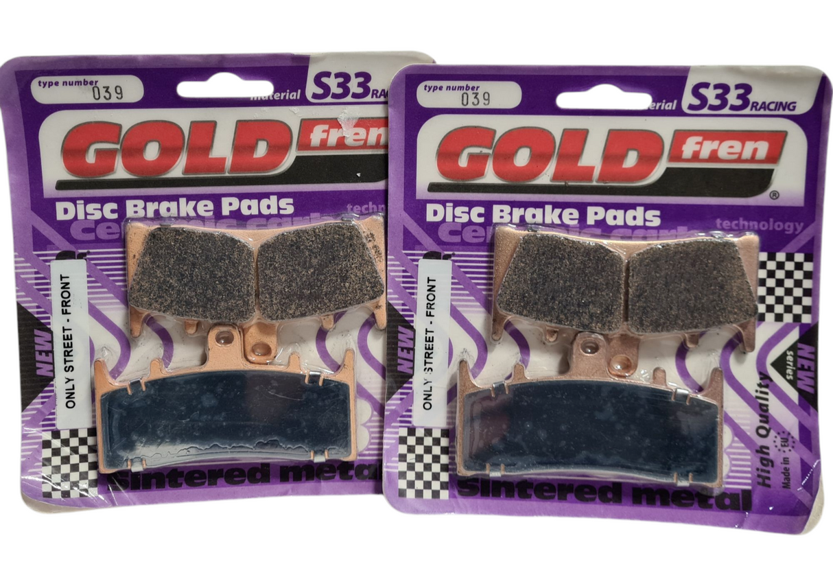 Gold Fren S33 racing front brake pads Pair type 039 for motorcycles - NEW packaging display.