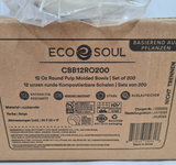 Eco Soul Round Pulp Moulded Bowls Pack 200 Beige 12oz / 350ml -Ideal for Parties