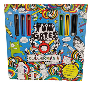 Tom Gates Colourmania Coluring Kit Pictures To Colour and Doodles To Create NEW