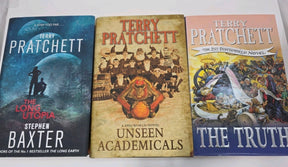 Terry Pratchett Book Bundle hardback x 3 The Truth, Unseen Academicals +