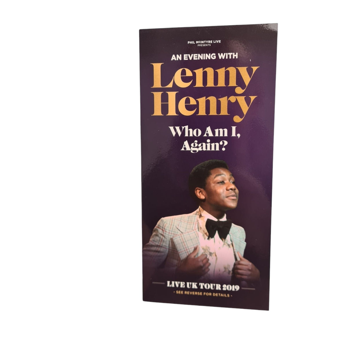 WHO AM I, AGAIN? by LENNY HENRY - signed by the author + Tour advert