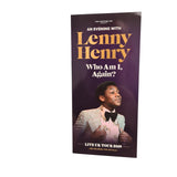 WHO AM I, AGAIN? by LENNY HENRY - signed by the author + Tour advert