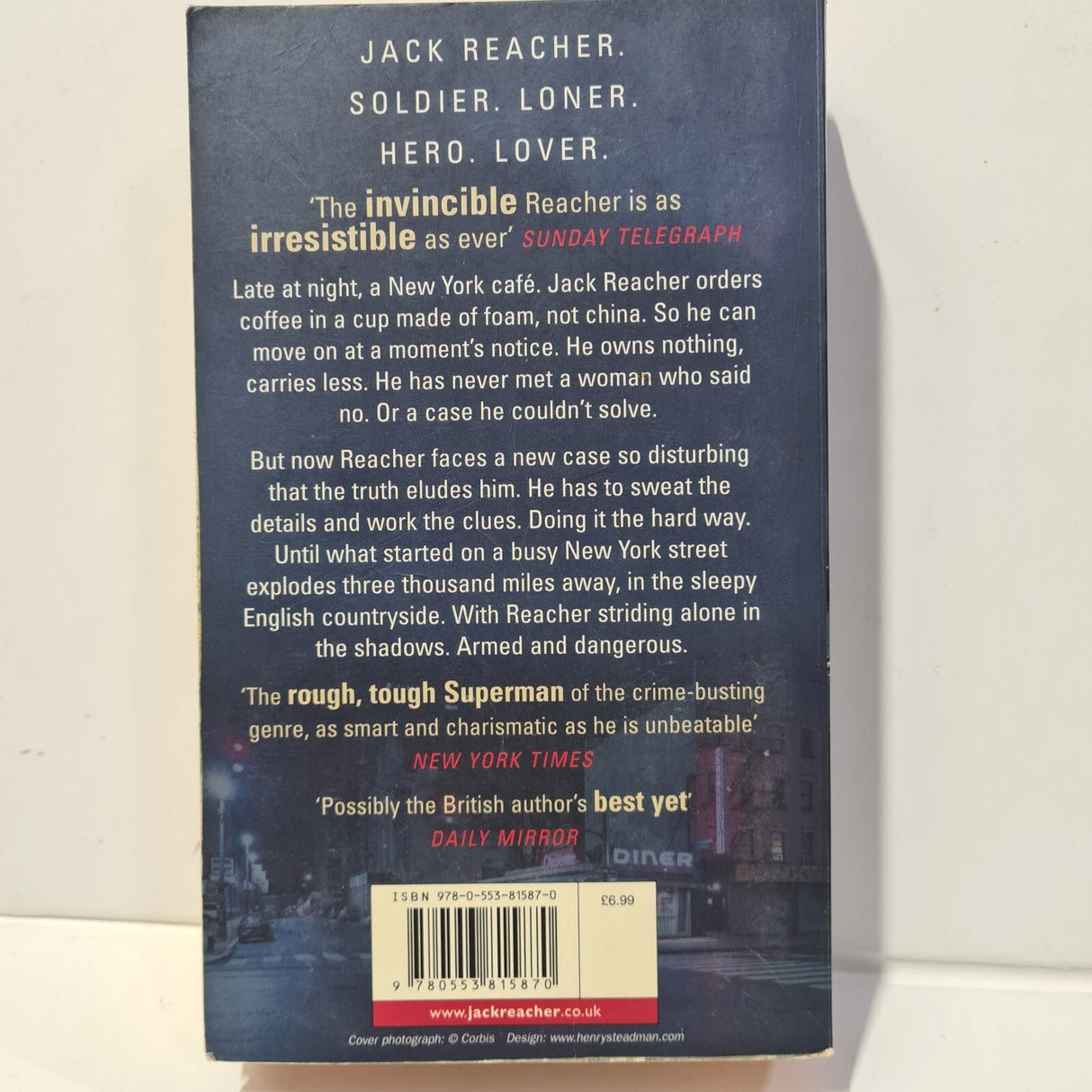 The Hard Way by Lee Child - Small Paperback - Signed - Pre-Owned
