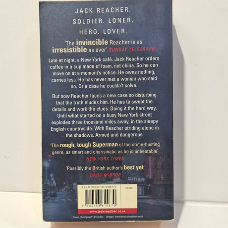 The Hard Way by Lee Child - Small Paperback - Signed - Pre-Owned