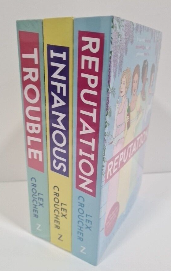 Lex Croucher 3 Paperback Book Collection Set Trouble Infamous and Reputation NEW